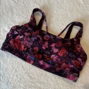 Athleta Floral Sports Bra sizeM